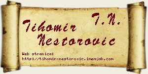 Tihomir Nestorović vizit kartica